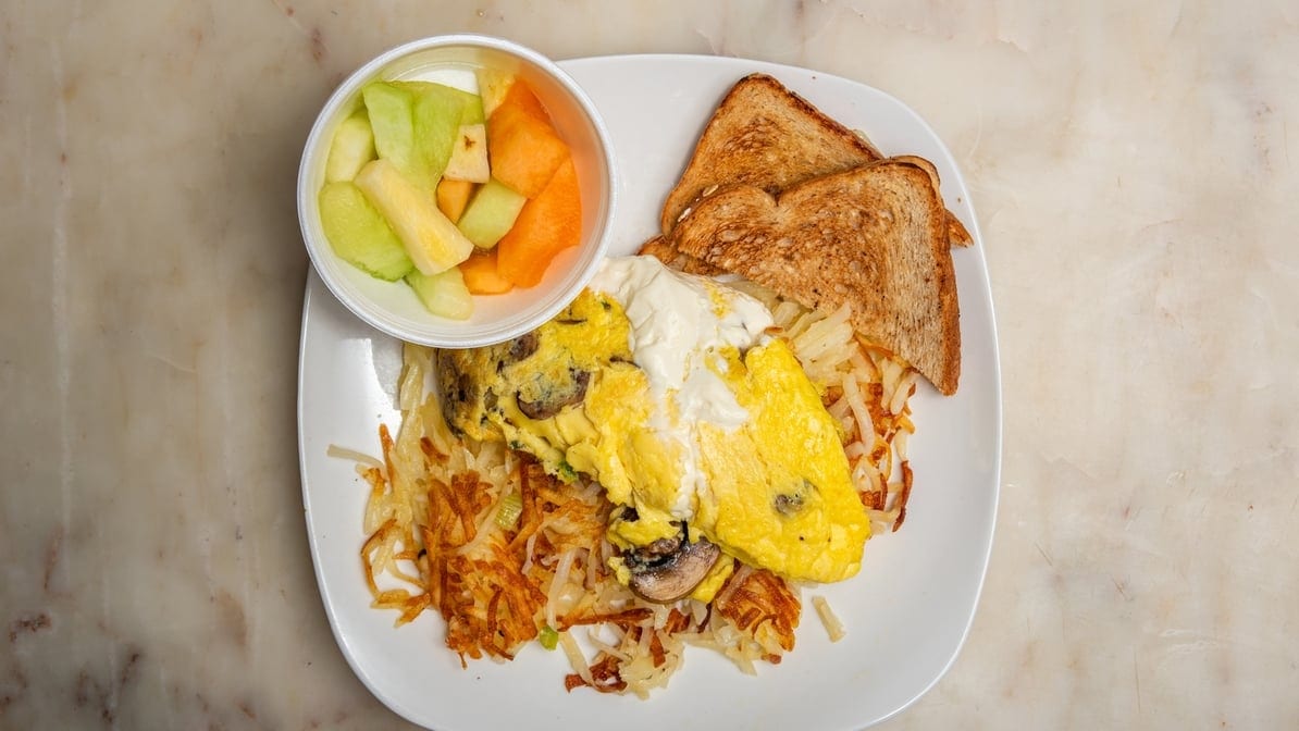 Portabella Mushroom Omelet.