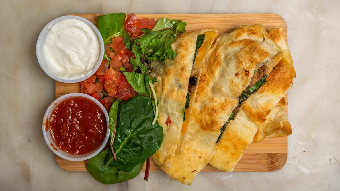 Veggie Quesadilla.
