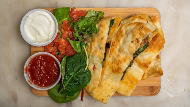 Veggie Quesadilla.