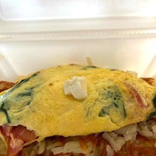 Spinach Tomato Feta Omelet