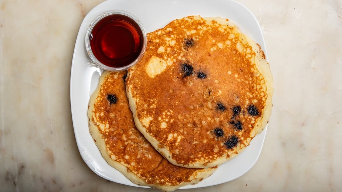 Blueberry Granola Pancakes
