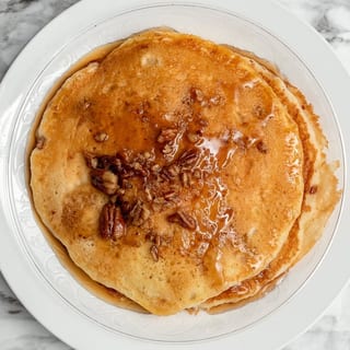 Salted Caramel Pecan Pancakes