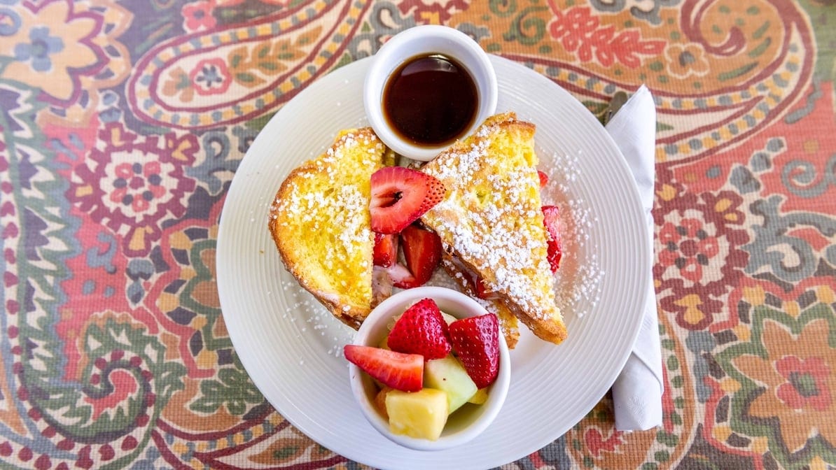 Fresh Strawberry Cream Cheese French Toast.